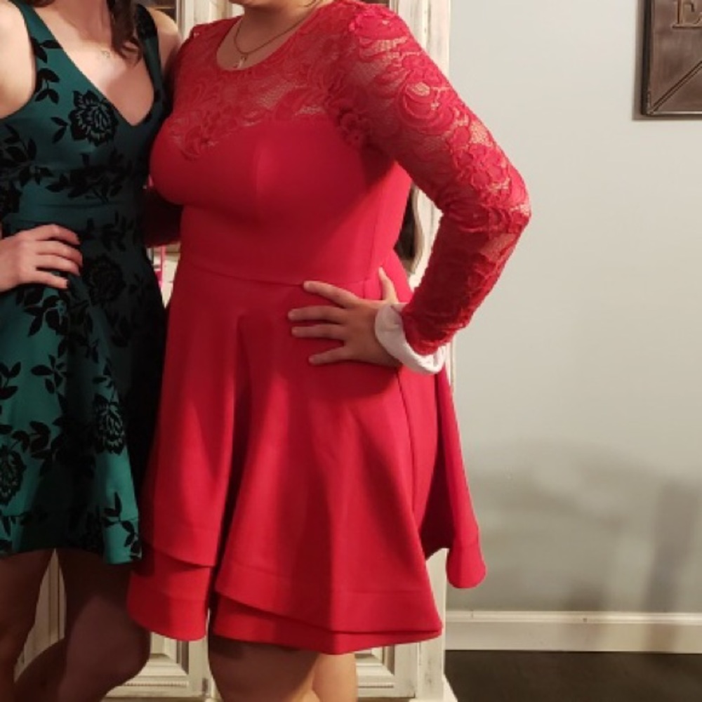 Red formal dress